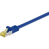 goobay RJ-45 Patchkabel Cat 6.a S/FTP (PIMF), mit Cat.7 Rohkabel blau, 1,5 Meter, 500 MHz