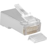 goobay RJ-45 Stecker geschirmt Cat.5e, LAN-Adapter mit Einfädelhilfe, Bulk