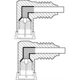 goobay SAT-Antennenkabel (135dB typ), F-Stecker 90° > F-Stecker 90° weiß, 2 Meter