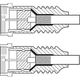 goobay SAT-Antennenkabel (135dB typ), F-Stecker > F-Stecker weiß, 10 Meter
