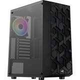 Aerocool Hive ARGB v1, Tower-Gehäuse schwarz, Tempered Glass