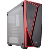 Corsair Carbide Series SPEC-04 Mid-Tower Gaming-Gehäuse, Tower-Gehäuse schwarz/rot, Window-Kit