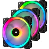 Corsair LL120 RGB PWM, Gehäuselüfter schwarz, 3er Pack, inkl Controller Lighting Node PRO