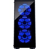 Inter-Tech CXC2, Tower-Gehäuse schwarz, Front aus Tempered Glass, Seitenteil aus Acryl