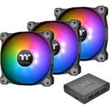 Thermaltake Pure Plus 12 RGB Radiator Fan TT Premium Edition, Gehäuselüfter schwarz, 3er Set, 1x Controller, 120 mm