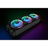 Thermaltake Riing Duo 12 RGB Radiator Fan 3 Pack, Gehäuselüfter schwarz, 3er Set, 1x Controller