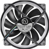 Thermaltake Riing Plus 20 LED RGB Case Fan TT Premium Edition, Gehäuselüfter schwarz, ohne Controller