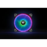 Thermaltake Riing Quad 12 RGB Radiator Fan TT Premium Edition 3 Pack, Gehäuselüfter schwarz, 3er Set, 1x Controller, 120 mm
