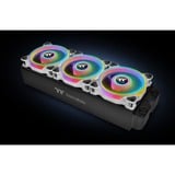 Thermaltake Riing Quad 12 RGB Radiator Fan TT Premium Edition 3 Pack, Gehäuselüfter weiß, 3er Set, 1x Controller, 120 mm