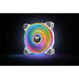 Thermaltake Riing Quad 12 RGB Radiator Fan TT Premium Edition 3 Pack, Gehäuselüfter weiß, 3er Set, 1x Controller, 120 mm