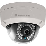 LevelOne FCS-3084 Dome-Überwachungskamera, Netzwerkkamera weiß, LAN, wetter- und vandalismusgeschützt