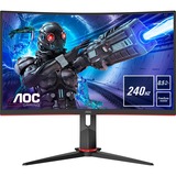 AOC C27G2ZE/BK, Gaming-Monitor 69 cm (27 Zoll), schwarz/rot, FullHD, VA, Curved, HDMI, DisplayPort, 240Hz Panel