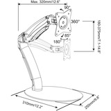 Digitus Universeller LED/LCD Monitorständer, Halterung schwarz