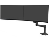 Ergotron LX Dual Direct Monitor Arm, Monitorhalterung schwarz