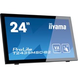 iiyama ProLite T2435MSC-B2, LED-Monitor 60 cm(24 Zoll), schwarz, HDMI, DVI-D, DisplayPort, USB, Webcam
