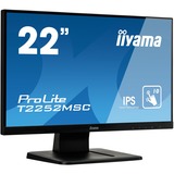 iiyama T2252MSC-B1, LED-Monitor 55 cm(22 Zoll), schwarz, HDMI, DisplayPort, VGA, Touchscreen