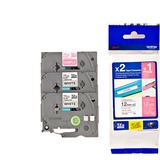 Brother TZe-32M3 Multipack 2x TZe-231, 1x Starter-Band, Schriftband 12 mm, 2x Schwarz auf Weiß, 1x Weiß auf Pink