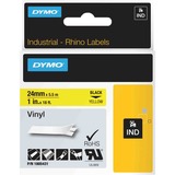 Dymo Rhino Vinylband 1805431, Schriftband 24 mm, schwarz auf gelb