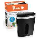 Peach Auto Micro Cut Schredder PS600-10, Aktenvernichter schwarz/silber