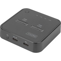 Digitus Dual M.2 NVM SSD Docking Station, Dockingstation schwarz, USB-C, M2 SSD