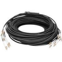 Digitus Glasfaser Universal Breakout Kabel, Duplex, LC/UPC Stecker, Multimode OM4 schwarz, 100 Meter, vorkonfektioniert