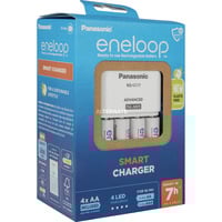Panasonic Ladegerät eneloop Universal Smart Charger Set weiß, inkl. 4 eneloop Akkus AA
