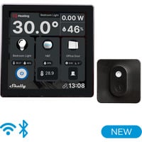 Shelly Wall Display + Shelly BLU H&T, Bedienteil schwarz