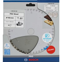 Bosch Professional PRO Holz-/Alu-Cordless-Kreissägeblatt 165mm, Twin Pack 2 Stück, Promo-Pack