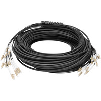 Digitus Glasfaser Universal Breakout Kabel, Duplex, LC/UPC Stecker, Multimode OM4 schwarz, 30 Meter, vorkonfektioniert