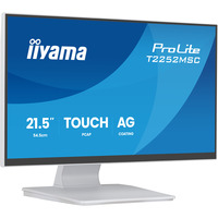 iiyama ProLite T2252MSC-W2AG, LED-Monitor 54.6 cm (21.5 Zoll), weiß (matt), FHD, IPS, Touchscreen, HDMI, DP, USB-Hub
