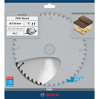 Bosch Professional PRO Wood Kreissägeblatt, Ø 210mm, 48Z Bohrung 30mm, für Handkreissägen