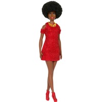 Barbie Fashionistas-Puppe - Black Barbie mit rotem Strickkleid