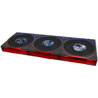 Lian Li UNI FAN TL LCD FLEX 120 Wireless, Gehäuselüfter schwarz, Reverse, 3er Pack mit Controller, 124 mm