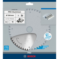 Bosch Kreissägeblatt Standard for Aluminium, Ø 184mm, 56Z Bohrung 16mm, für Akku-Handkreissägen