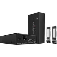 Lindy 300m Fibre Optic DisplayPort 1.2 & USB KVM Extender, DisplayPort-Verlängerung schwarz