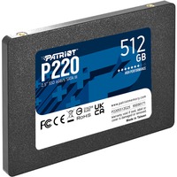 Patriot P220 512 GB, SSD schwarz, SATA III 6 Gb/s, 2,5"