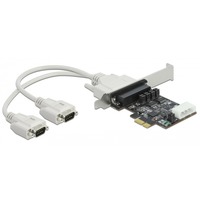 DeLOCK PCIe > 2x Seriell RS-232 mit 5V/12V, Schnittstellenkarte