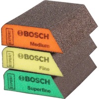 Bosch EXPERT S470 Combi Schleifblock-Set, 3-teilig, Schleifschwamm mehrfarbig, 97 x 69 x 26mm