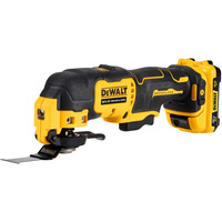 DEWALT Akku-Multifunktions-Werkzeug DCS353D2, 12 Volt gelb/schwarz, 2x Li-Ionen XR Akku 2,0Ah, in T STAK-Box II, 29-tlg. Zubehörset
