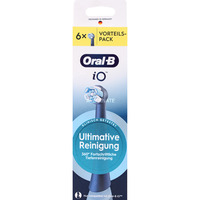 Oral-B Oral-B iO Ultimative Reinigung 6er, Aufsteckbürste schwarz, Überlegene Plaque-Entfernung