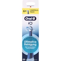  Oral-B iO Ultimative Reinigung 6er, Aufsteckbürste schwarz, Überlegene Plaque-Entfernung