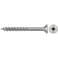 fischer Spanplattenschraube PowerFast II 5,0x60 Senkkopf TX 100 Stück, mit Teilgewinde, Edelstahl A4