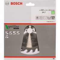 Bosch Professional PRO Wood Kreissägeblatt, Ø 160mm, 24Z Bohrung 20mm, für Handkreissägen