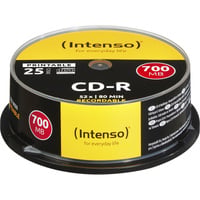 Intenso CD-R 700 MB, CD-Rohlinge 52fach, 25 Stück