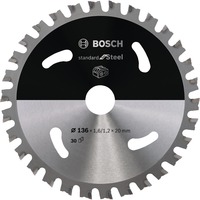 Bosch Kreissägeblatt Standard for Steel, Ø 136mm, 30Z Bohrung 20mm, für Akku-Handkreissägen