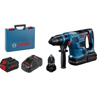 Bosch Professional Akku-Bohrhammer GBH 18V-34 CF Professional blau/schwarz, 2x Akku ProCORE18V 8,0Ah, Bluetooth Modul, Koffer