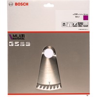 Bosch Kreissägeblatt Multi Material, Ø 230mm, 64Z Bohrung 30mm, für Handkreissägen