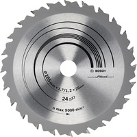 Bosch Professional PRO Wood Kreissägeblatt, Ø 165mm, 24Z Bohrung 20mm, für Handkreissägen