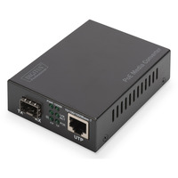 Digitus Gigabit PoE Medienkonverter, RJ45 / SFP, PSE schwarz
