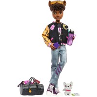Mattel Monster High Clawd Wolf Puppe mit Gargoyle-Bulldogge als Haustier und Zubehör
